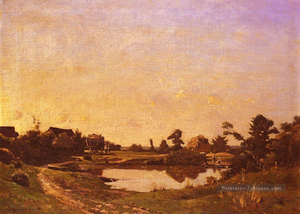 Midi dans les prés Barbizon paysage Henri Joseph Harpignies Peintures à l'huile